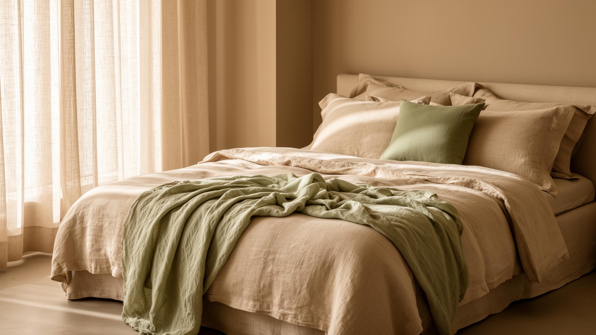 Linen home textiles for bed, bath and table